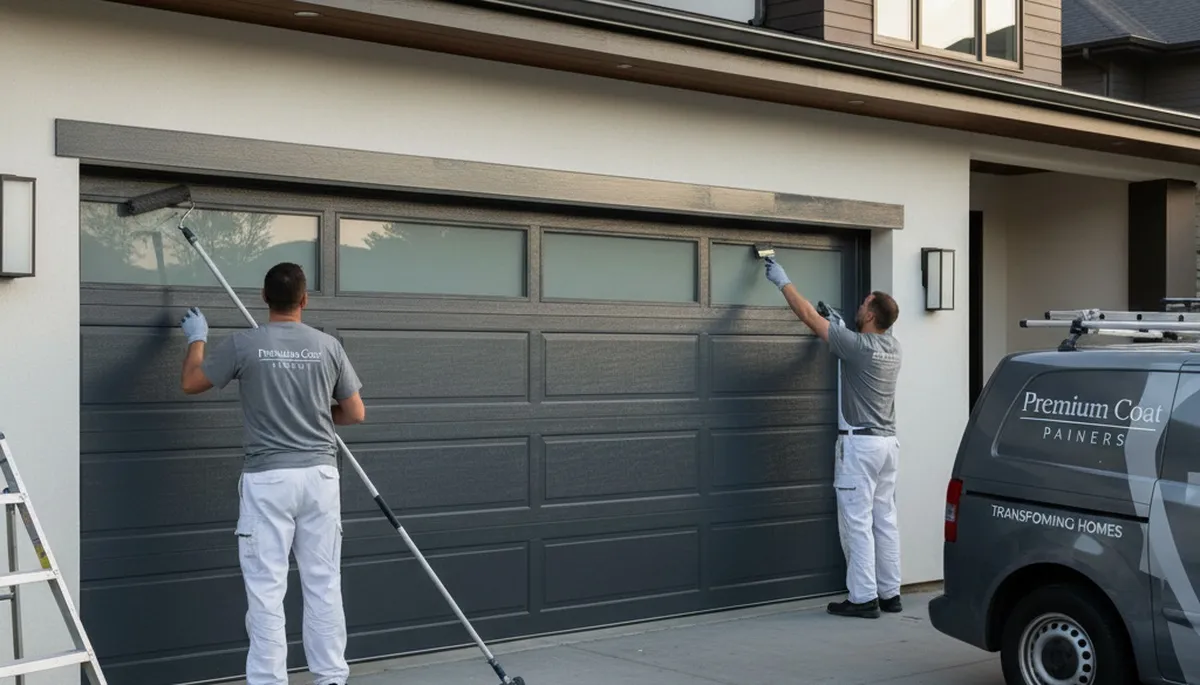 Professional garage door painting by expert house painters in Oak Park, IL for lasting curb appeal
